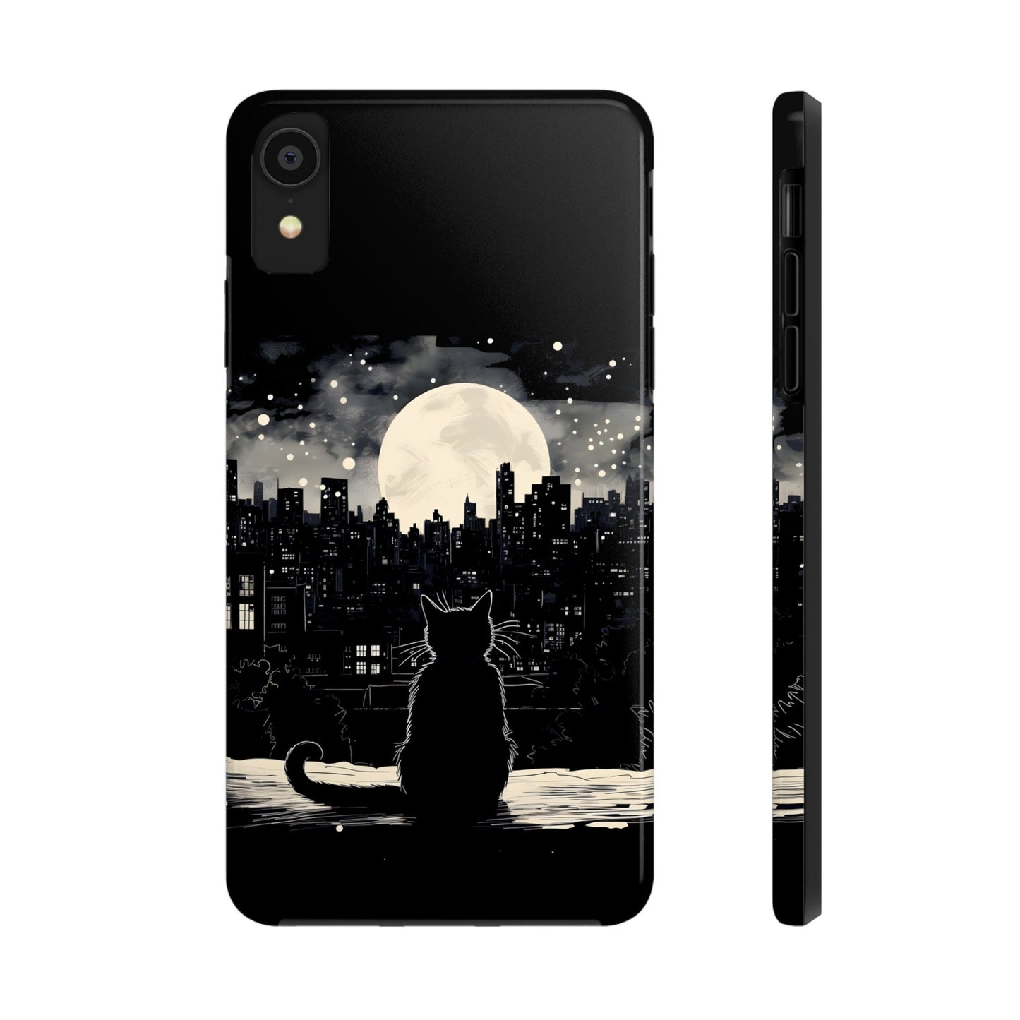 Cat and Moon iPhone Case