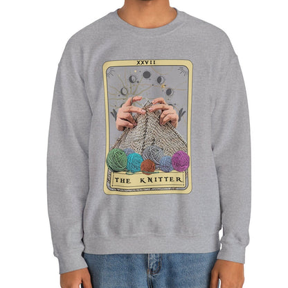 The Knitter Tarot Card Sweatshirt Knitting