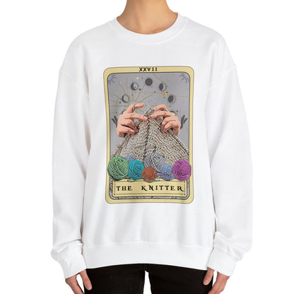 The Knitter Tarot Card Sweatshirt Knitting