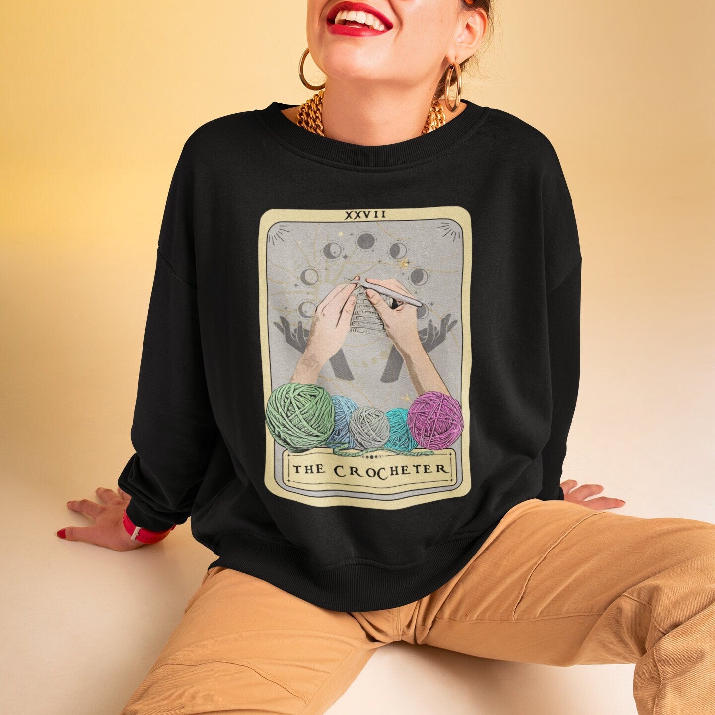 The Crocheter Tarot Card Sweatshirt