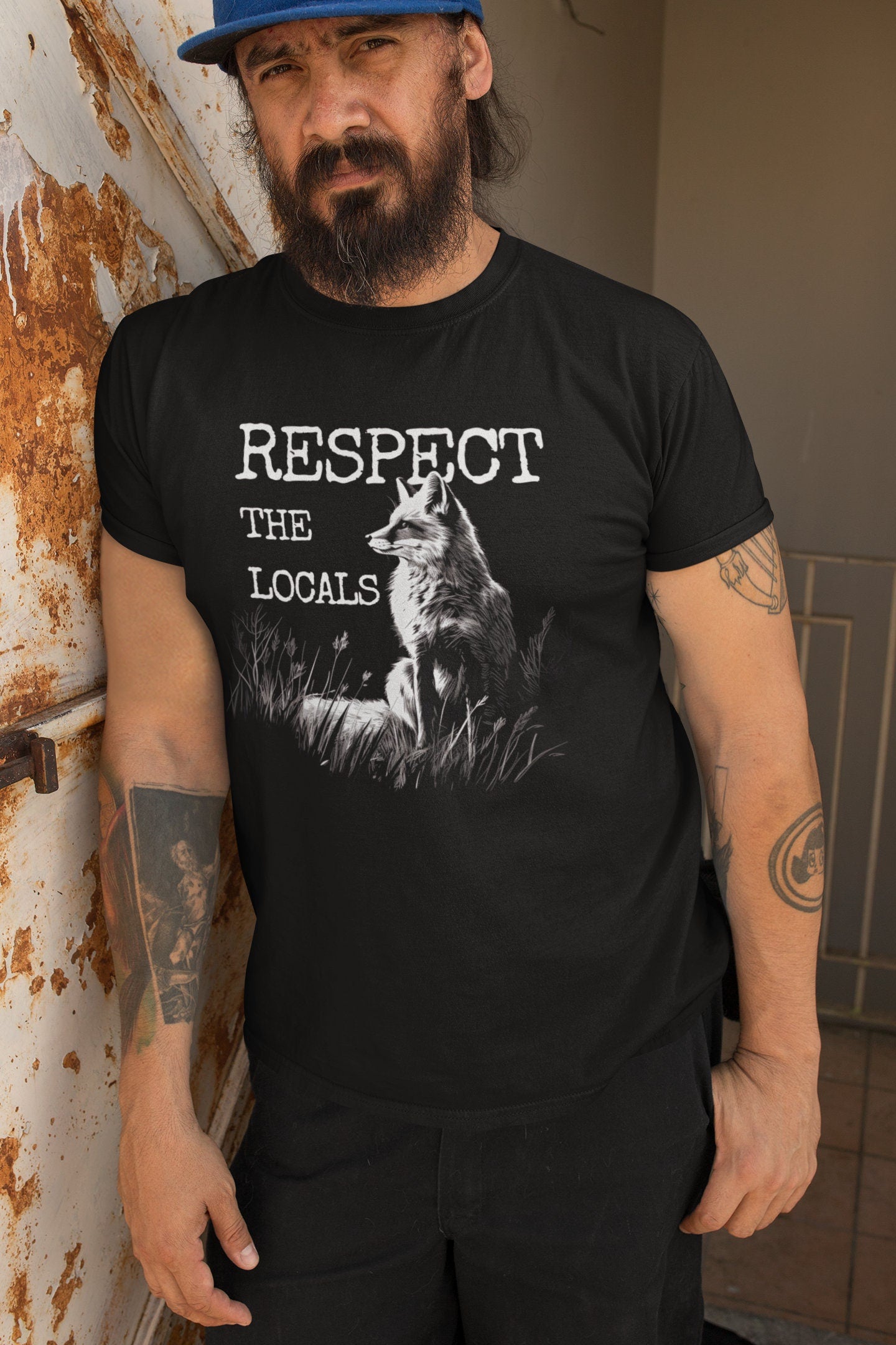 Respect the Locals Fox Tshirt, Animal