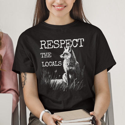 Respect the Locals Fox Tshirt, Animal