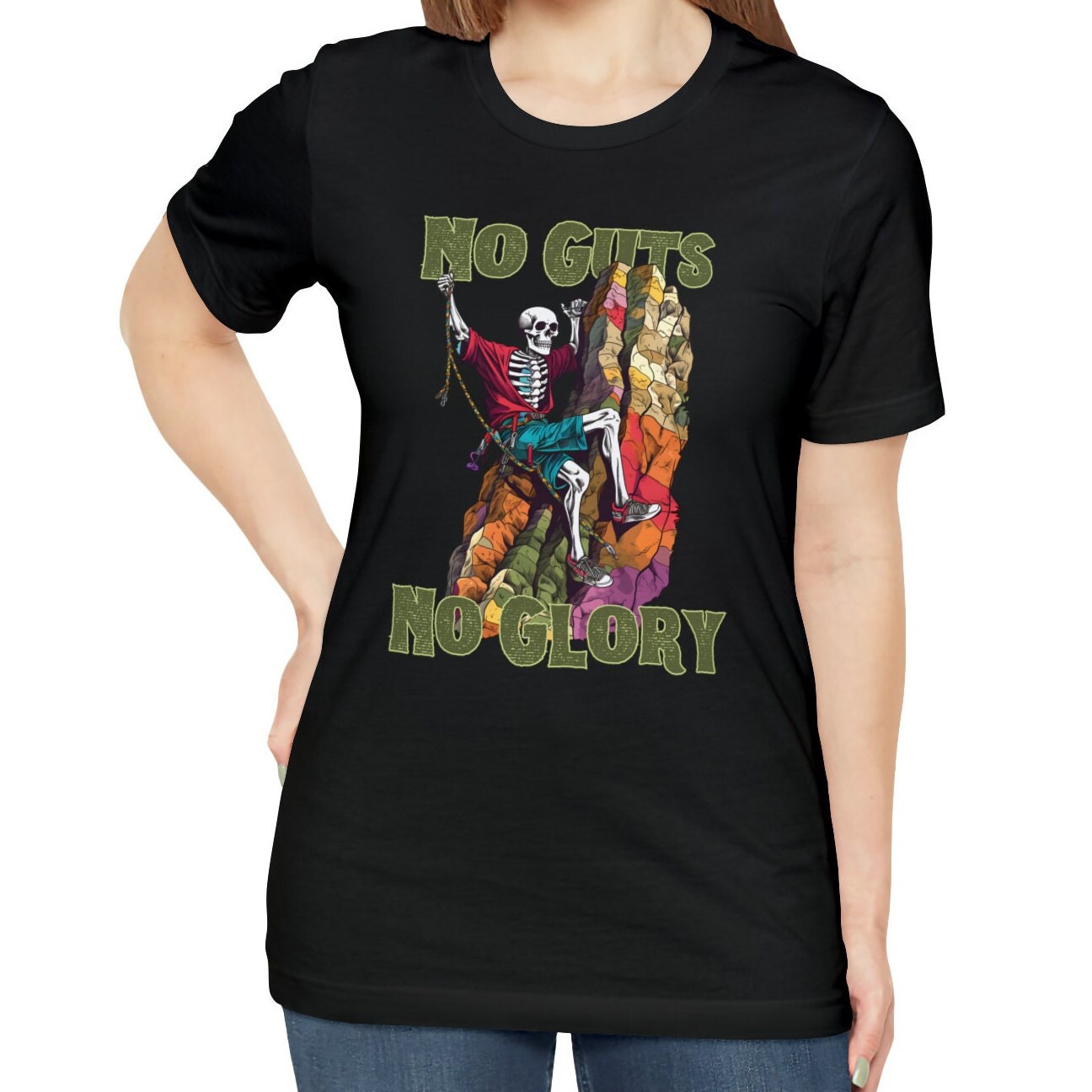 Rock Climbing Shirt, No Guts No Glory
