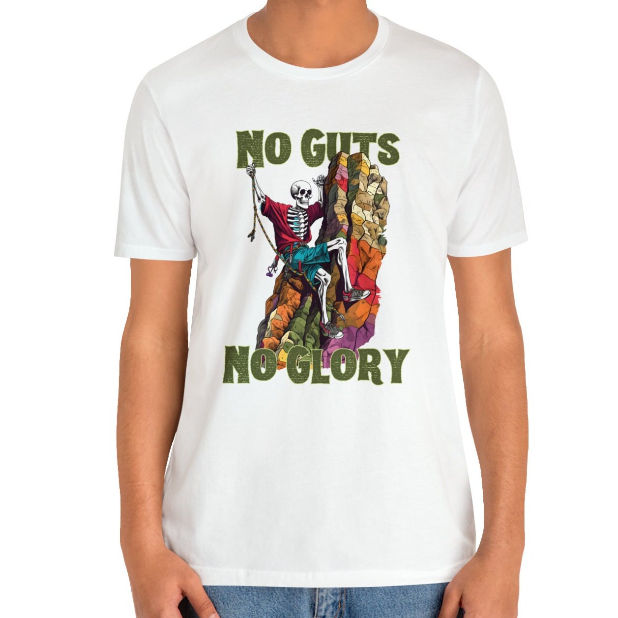 Rock Climbing Shirt, No Guts No Glory