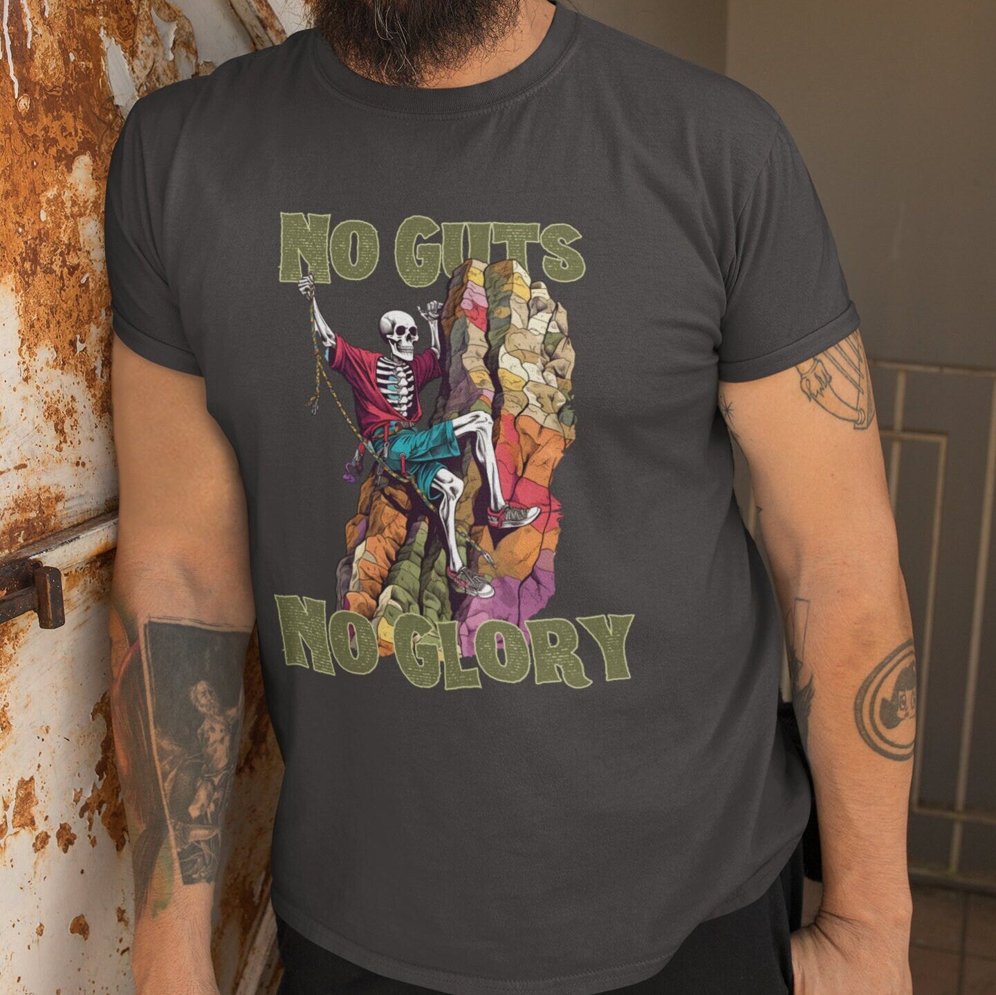Rock Climbing Shirt, No Guts No Glory