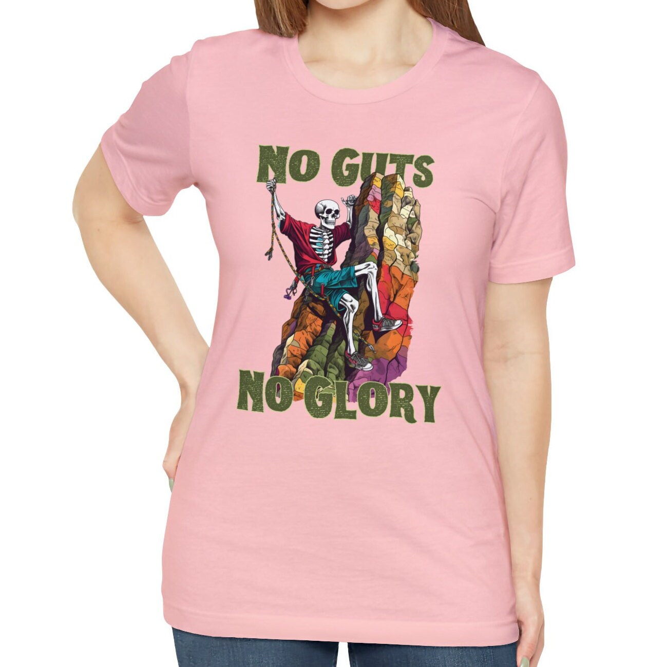 Rock Climbing Shirt, No Guts No Glory