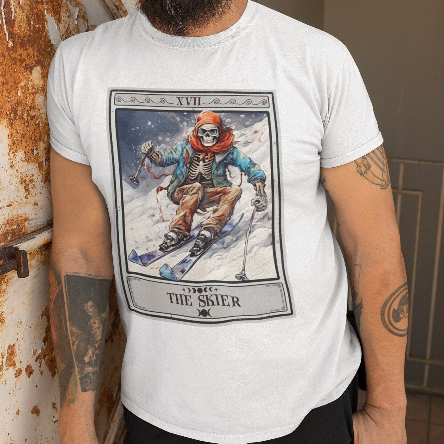 The Skier Tarot Card Shirt, Skiing Ski