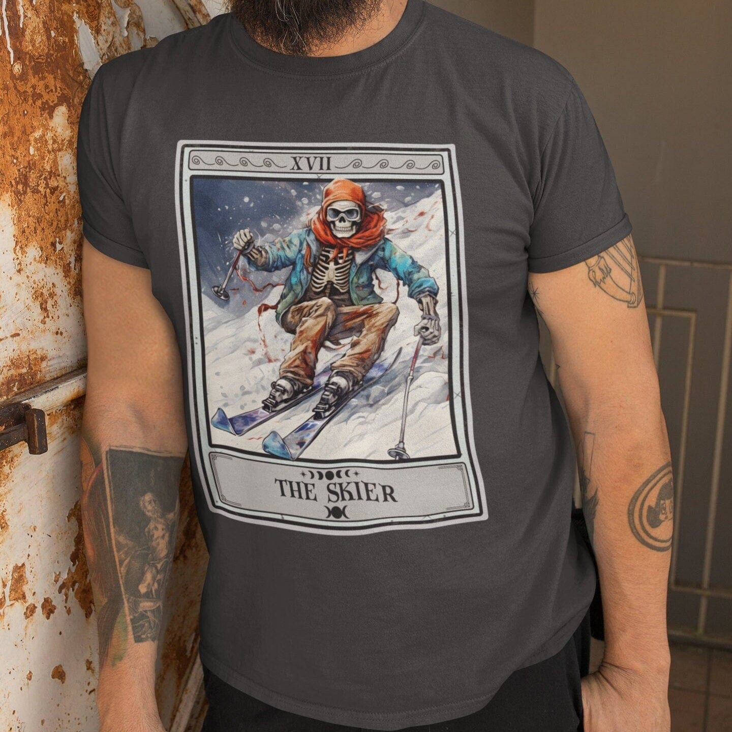 The Skier Tarot Card Shirt, Skiing Ski