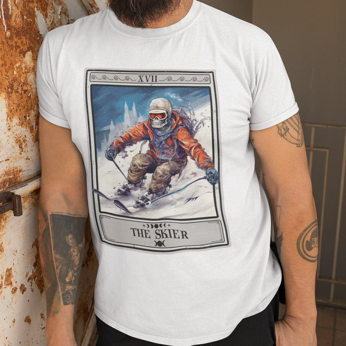 The Skier Tarot Card Shirt, Skiing Ski