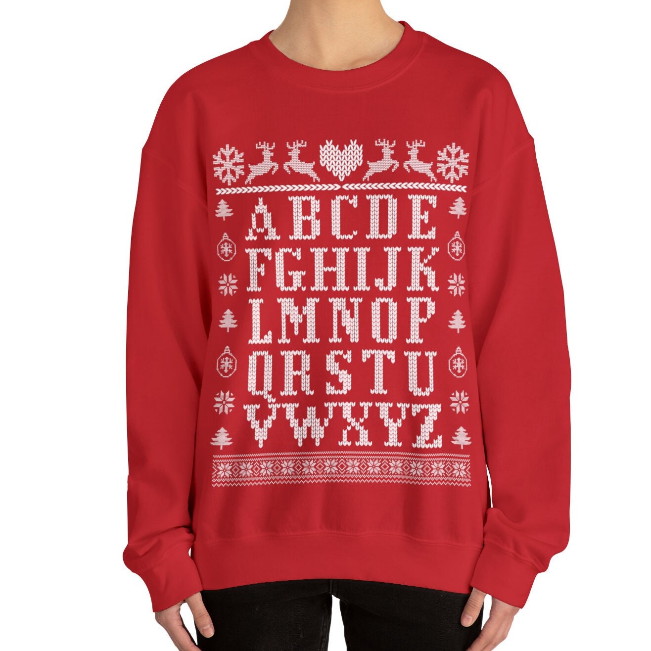 Alphabet Ugly Christmas Sweatshirt