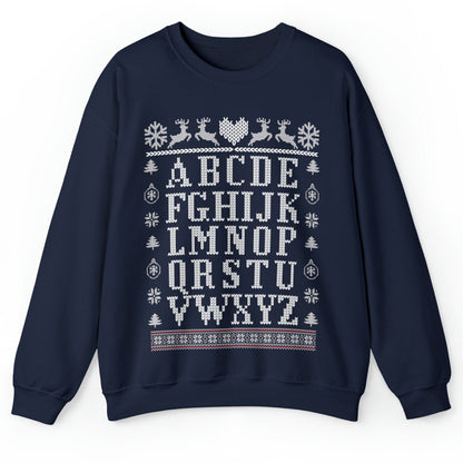 Alphabet Ugly Christmas Sweatshirt