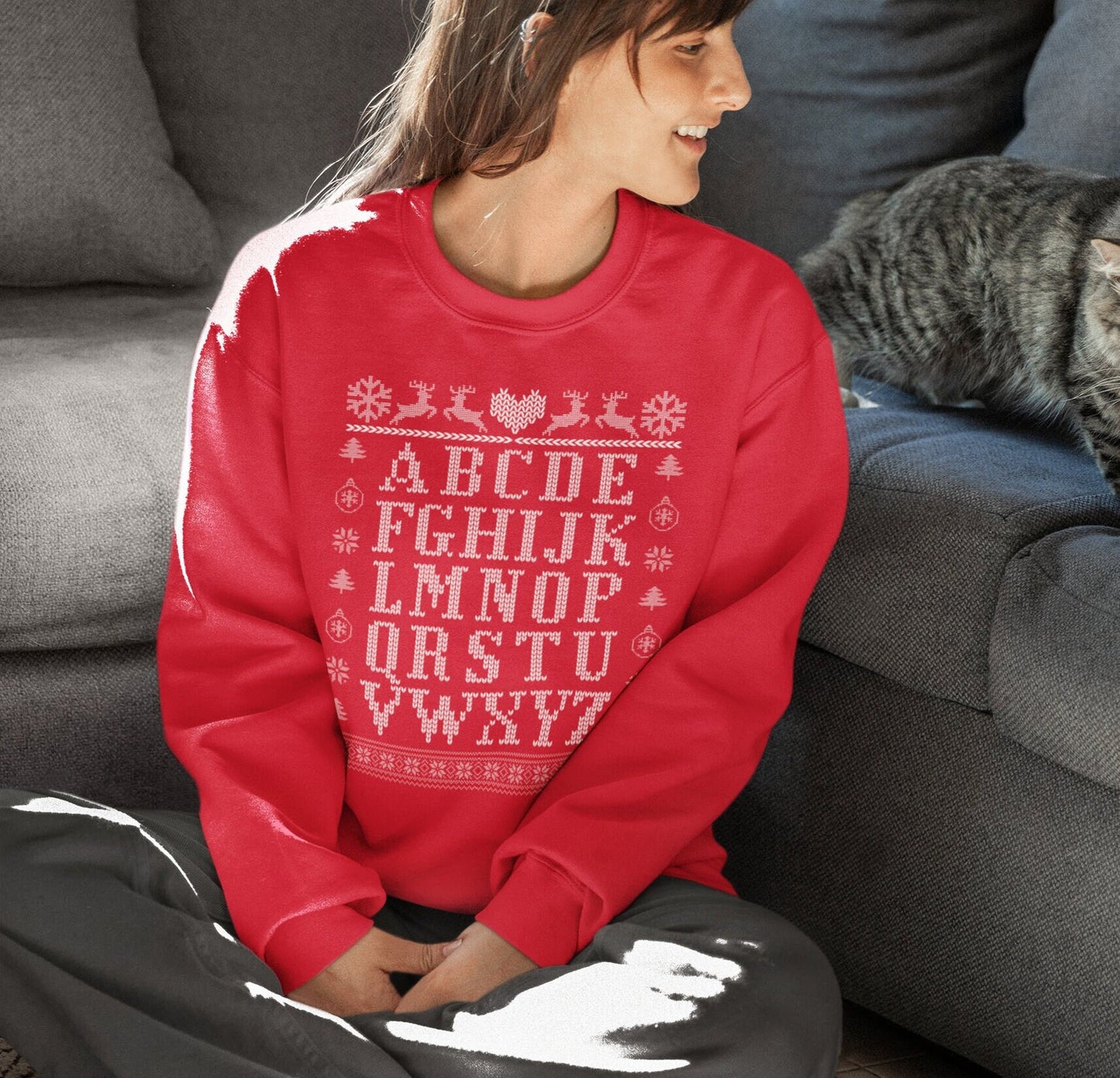 Alphabet Ugly Christmas Sweatshirt