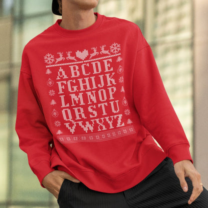 Alphabet Ugly Christmas Sweatshirt