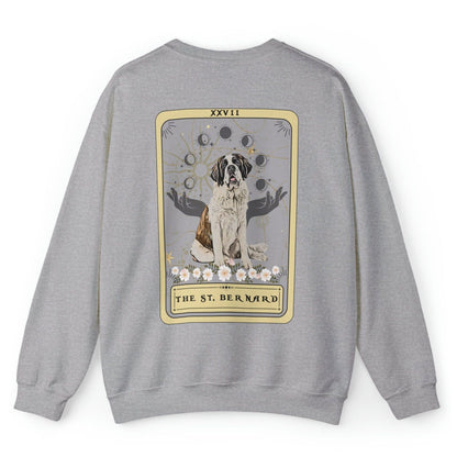 The St Bernard Tarot Card Sweatshirt BACK Print Dog Lover