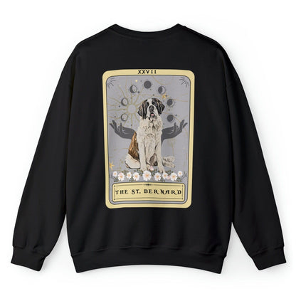 The St Bernard Tarot Card Sweatshirt BACK Print Dog Lover