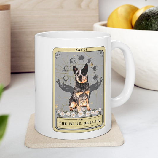 Blue Heeler Tarot Card Mug