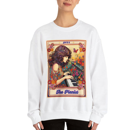 The Pianist Tarot Card Sweatshirt, Piano Player