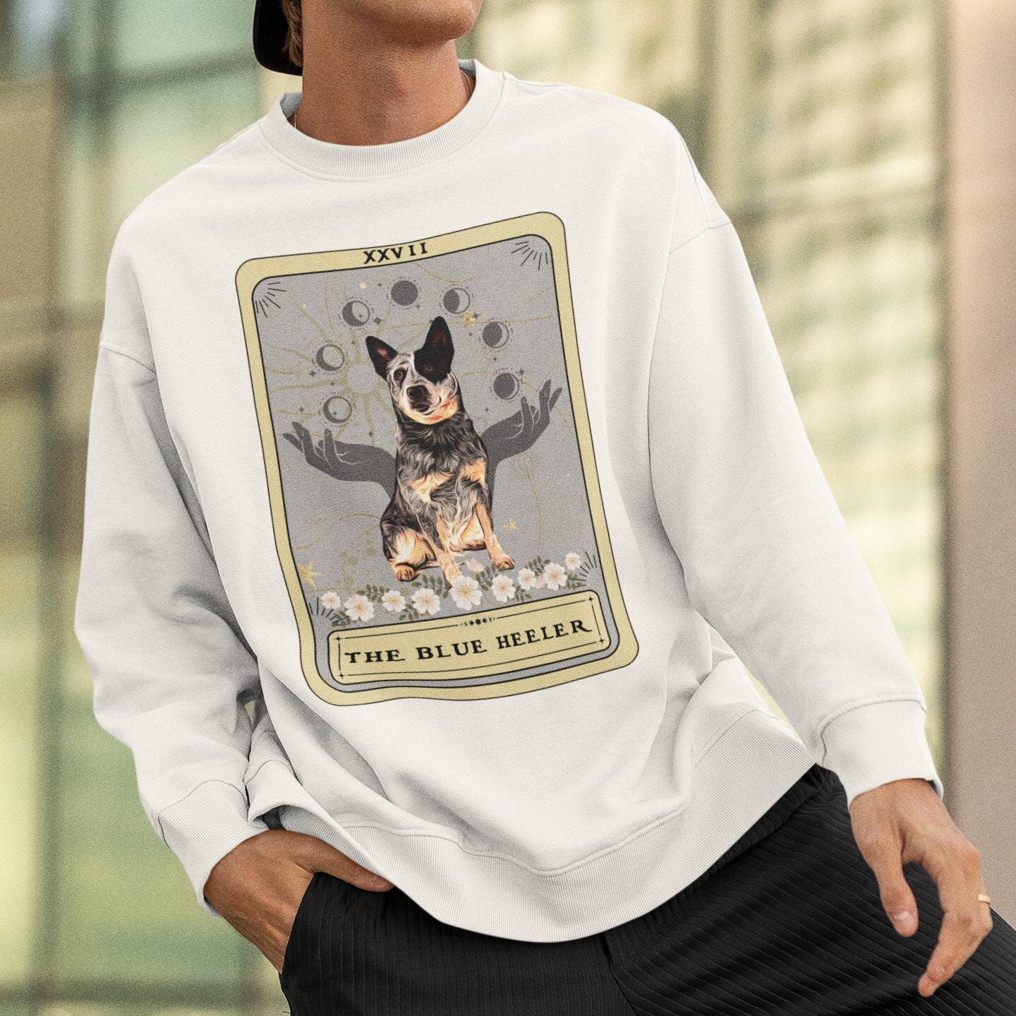 The Blue Heeler Tarot Card Sweatshirt