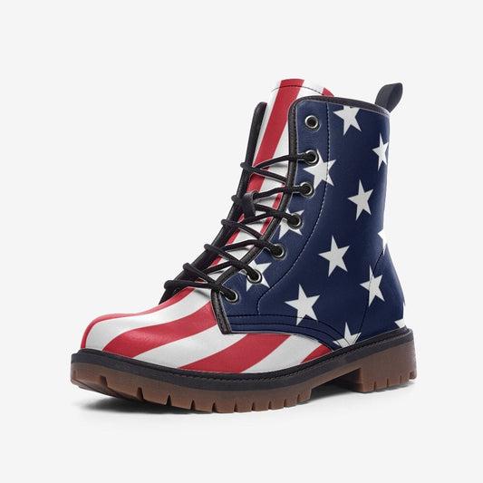 USA Flag Boots American Flag Patriotic Combat Boots