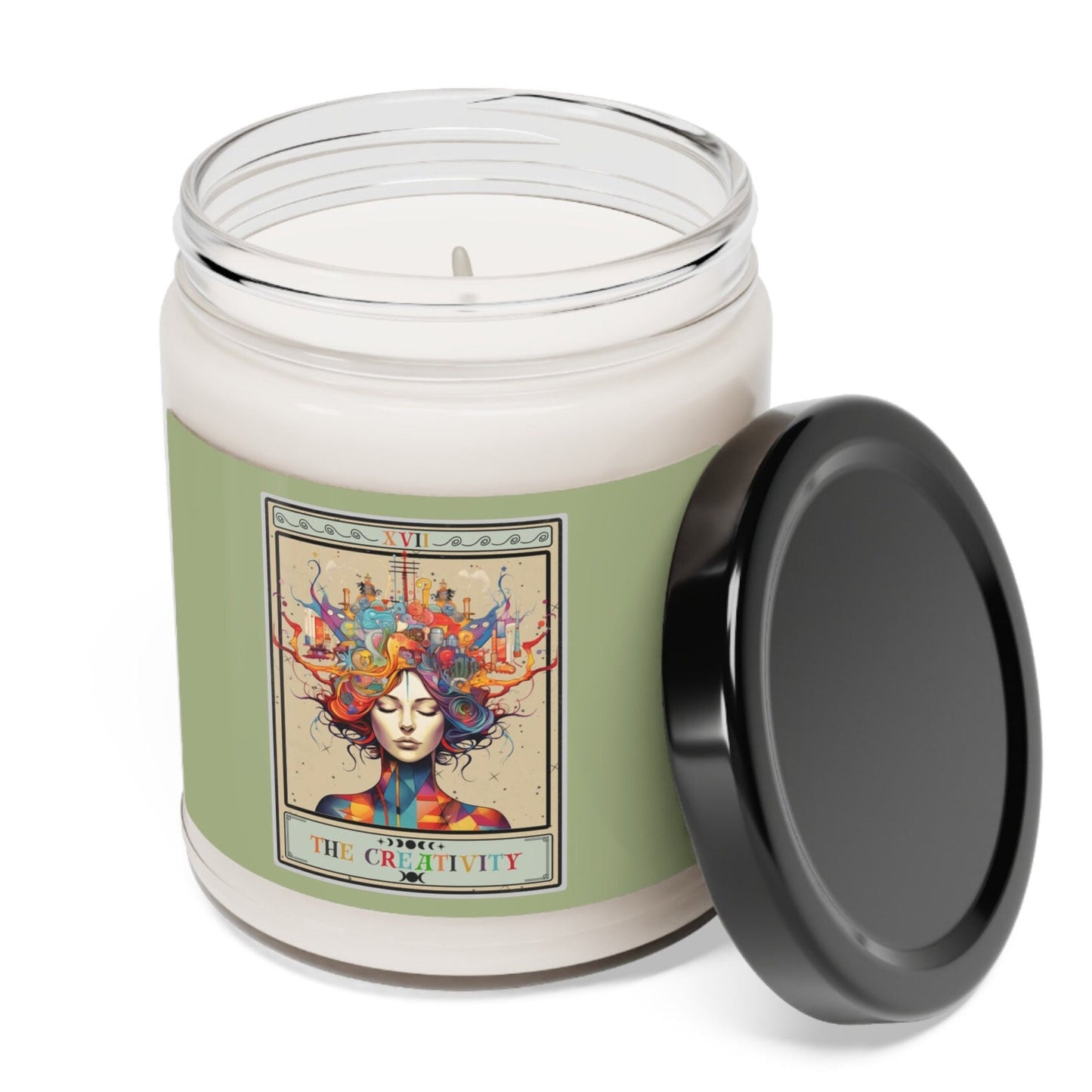The Creativity Tarot Card Candle