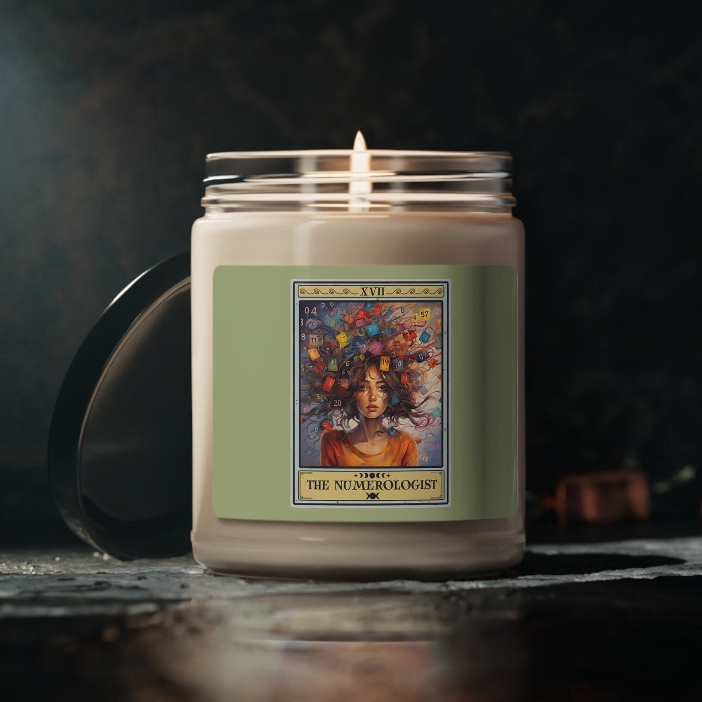 Numerology, The Numerologist Tarot Card Candle