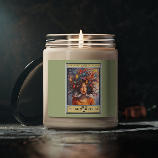 Numerology, The Numerologist Tarot Card Candle