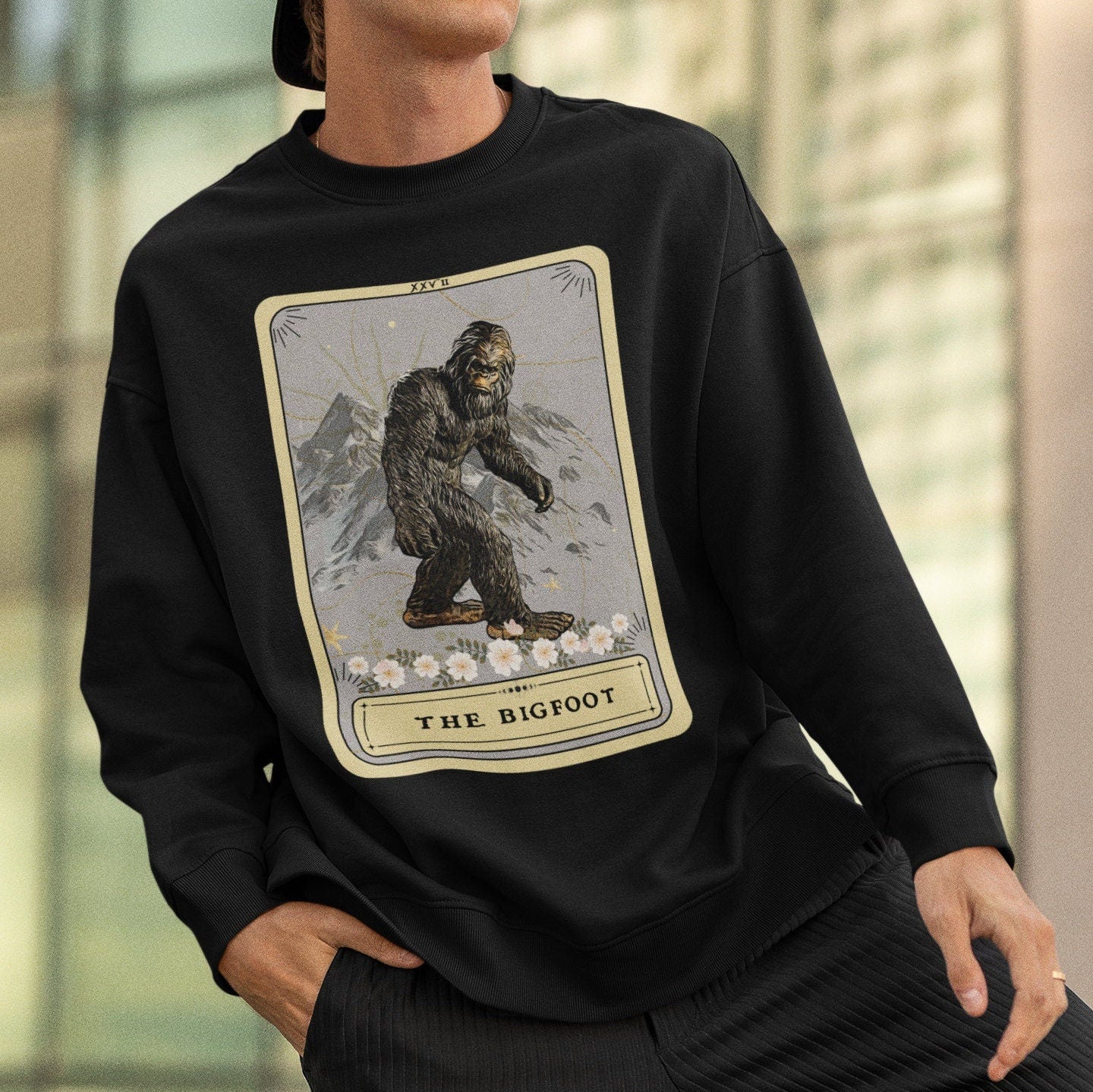 Bigfoot Tarot Card Sweatshirt