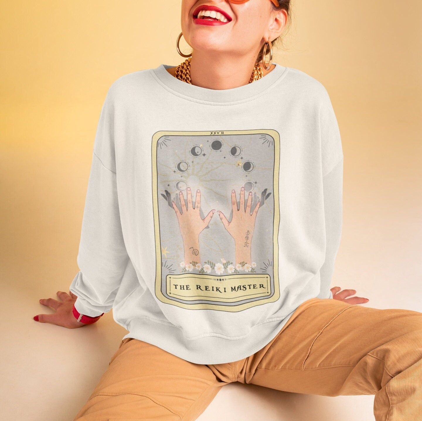 The Reiki Master Tarot Card Sweatshirt