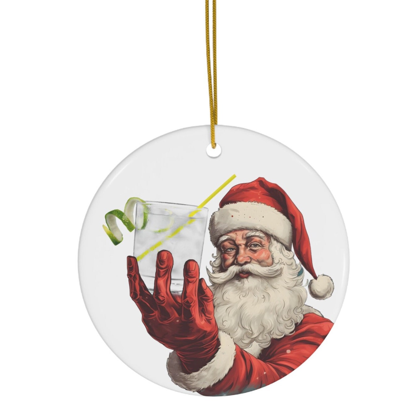 Gin and Tonic Christmas Ornament