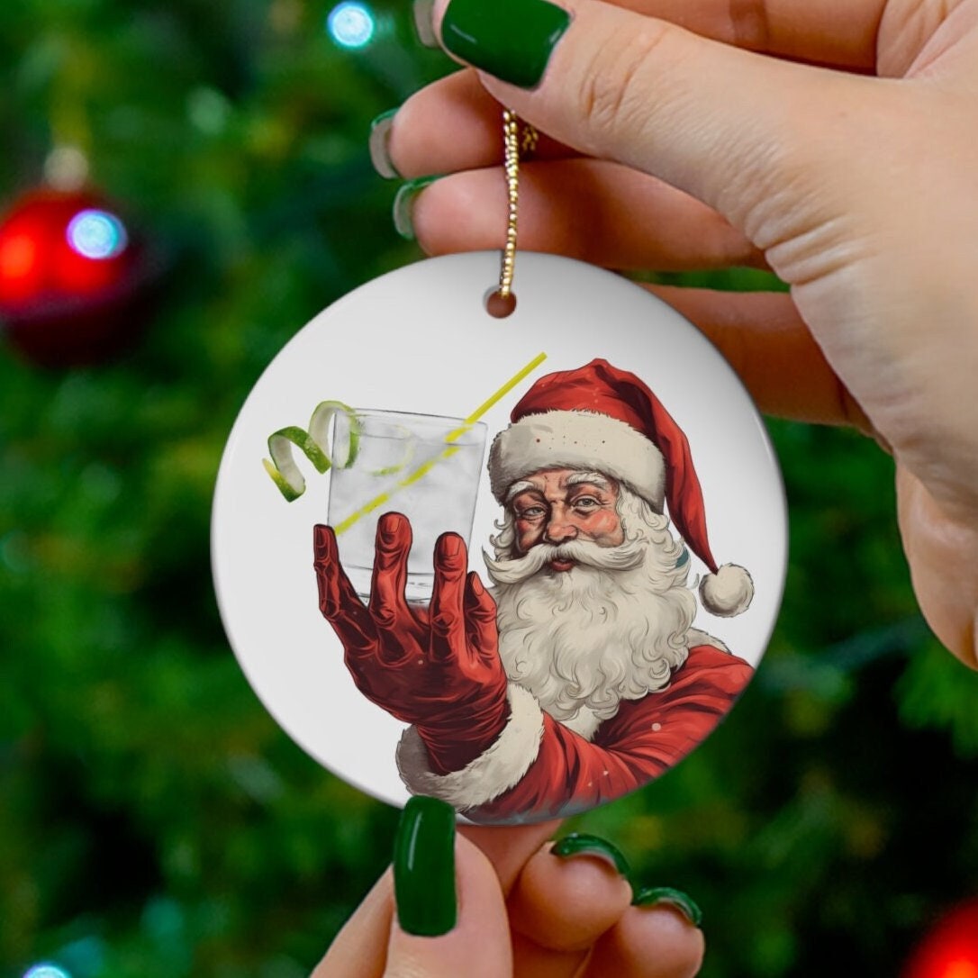 Gin and Tonic Christmas Ornament