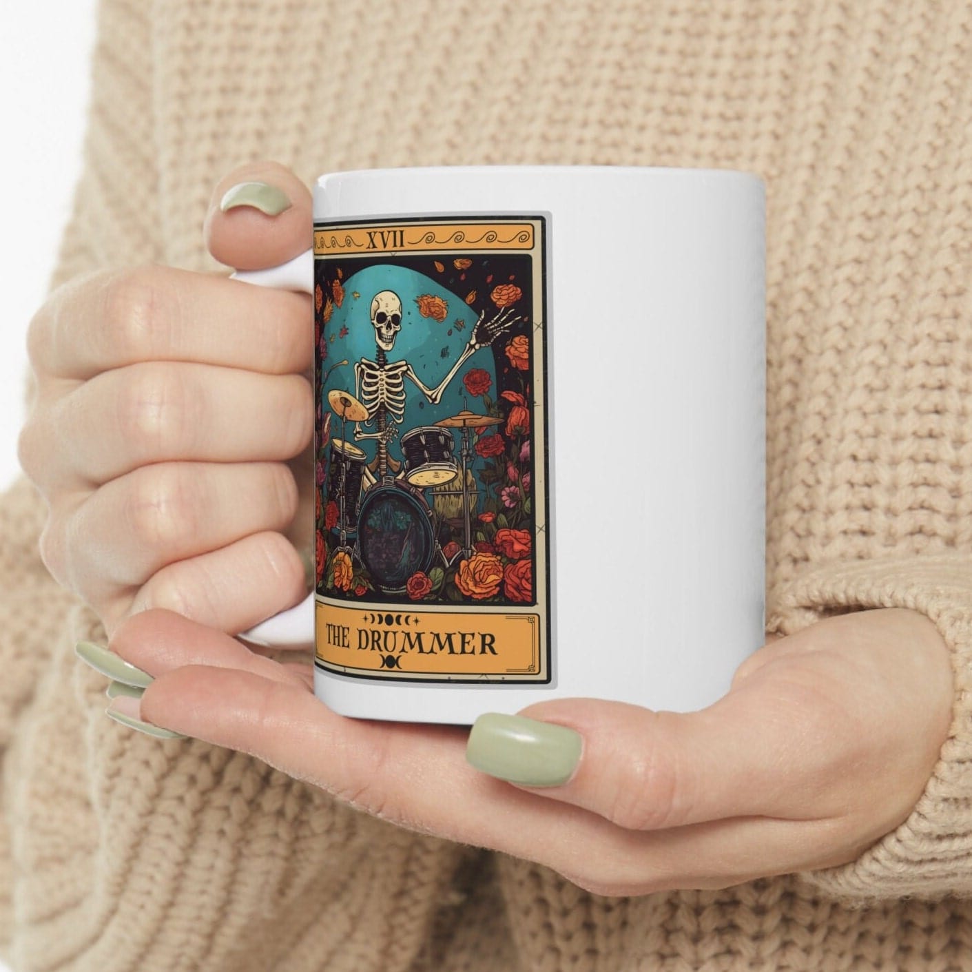 The Drummer Tarot Card Mug