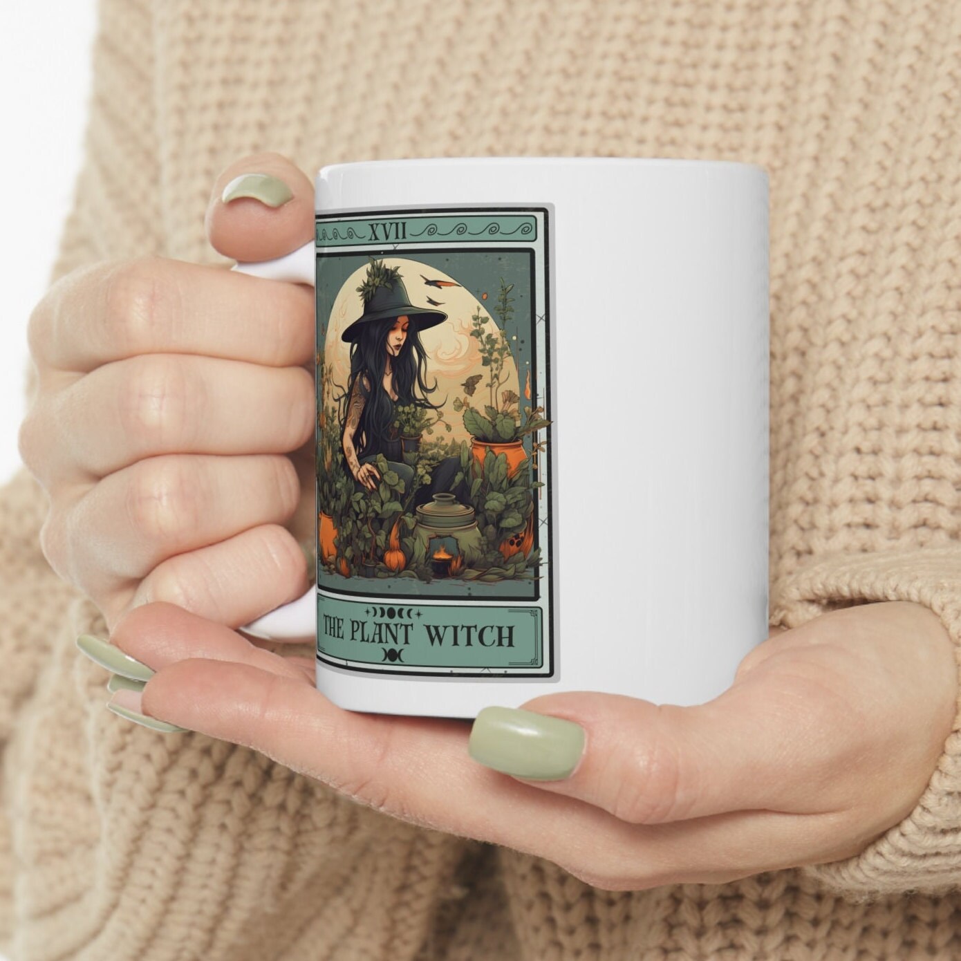 The Plant Witch Tarot Card Mug Gardener Gifts