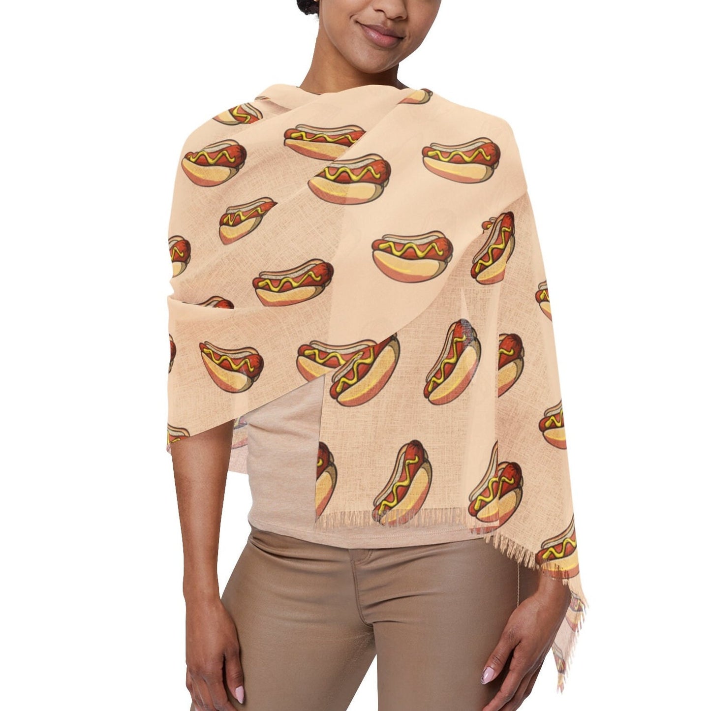 Hot Dog Scarf 27" x 73"