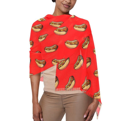 Hot Dog Scarf 27" x 73"