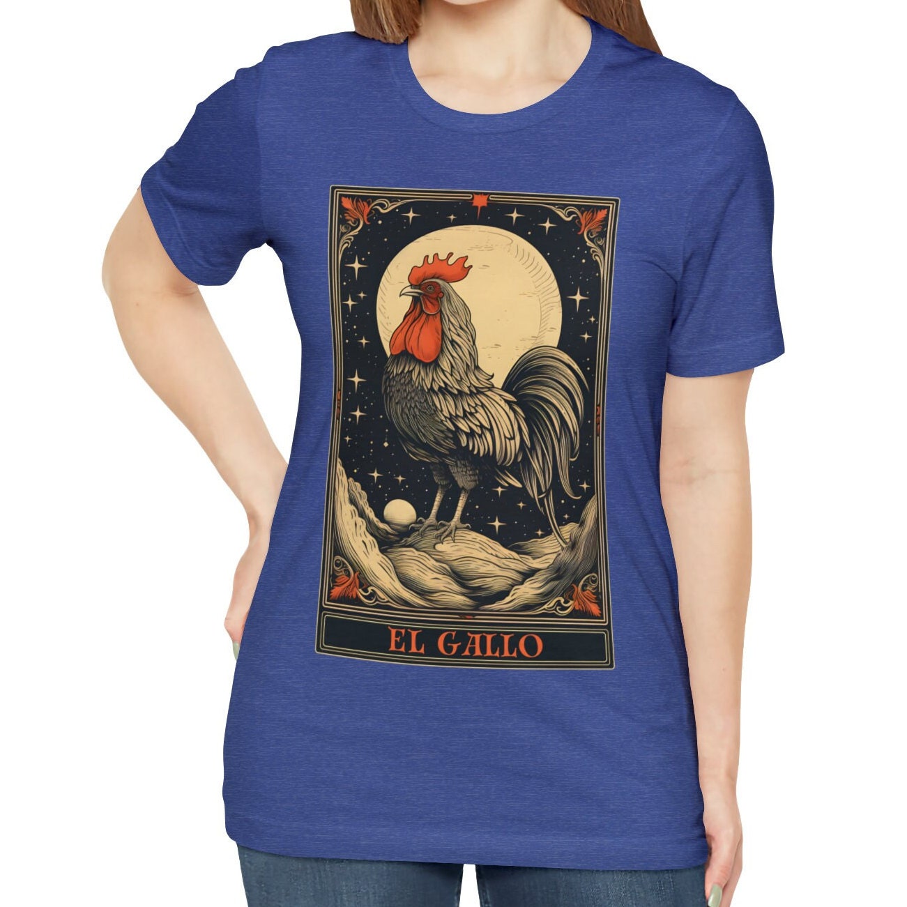 El Gallo Tarot Card Shirt, Rooster Animal