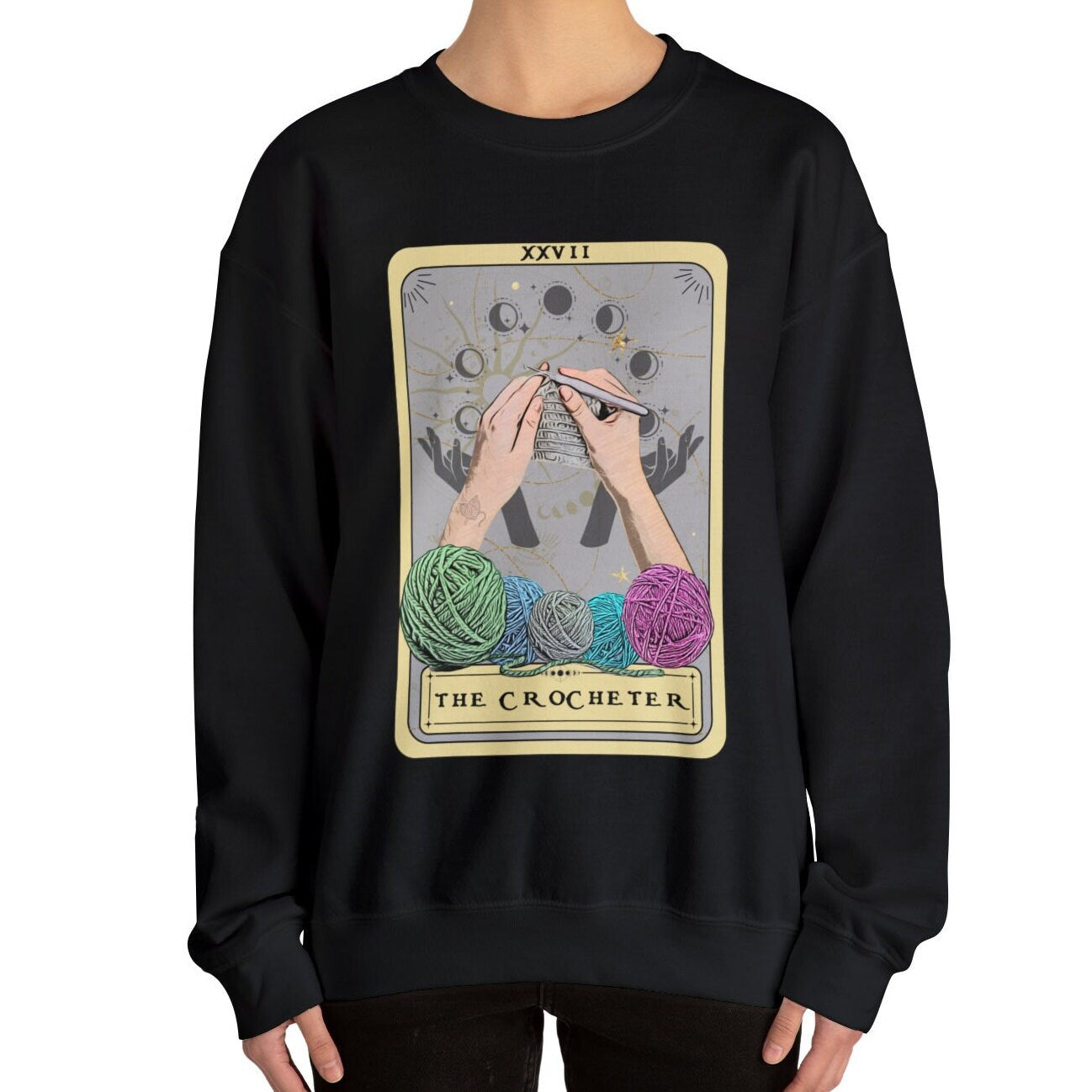 The Crocheter Tarot Card Sweatshirt