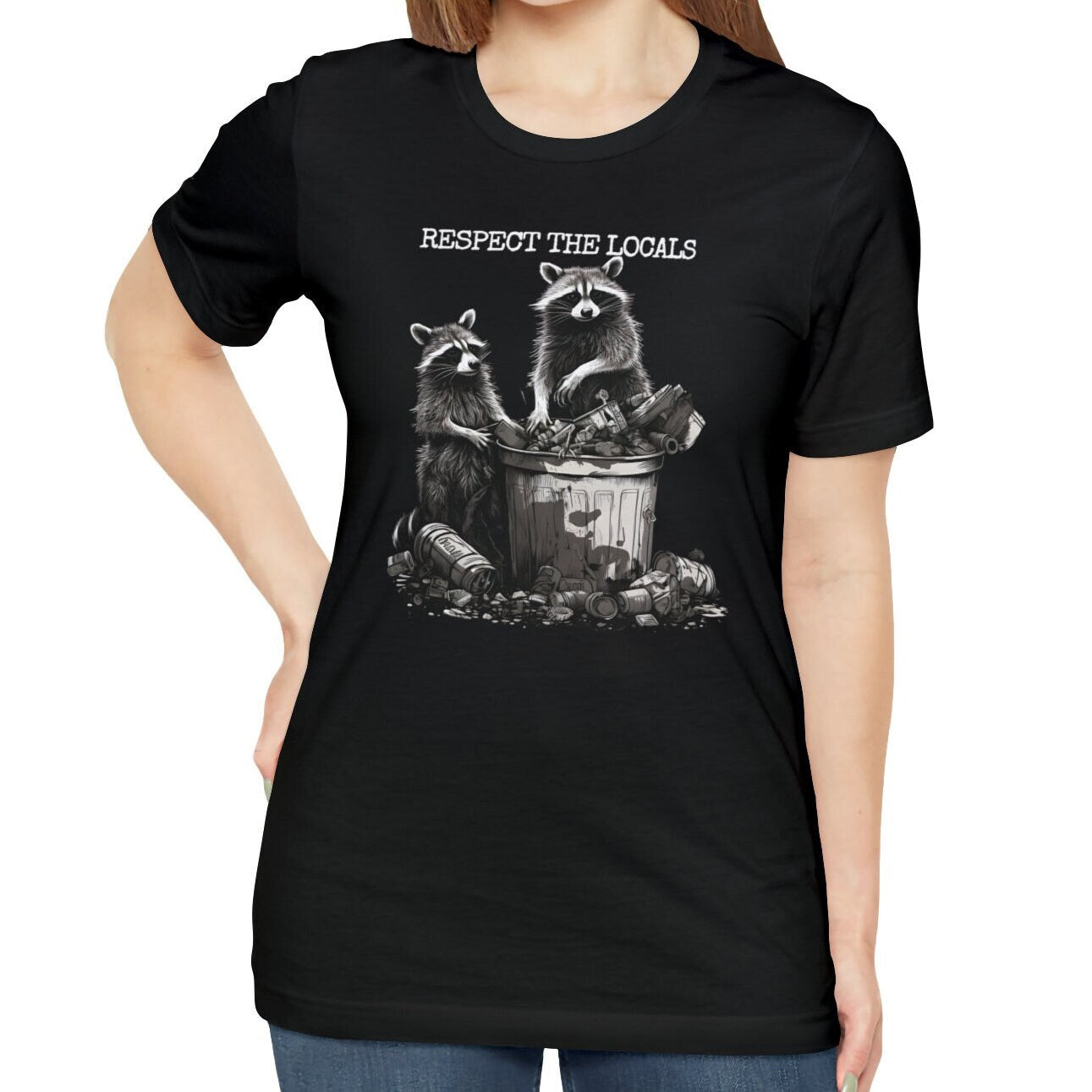 Respect The Locals Raccoon Shirt, Animal Lover