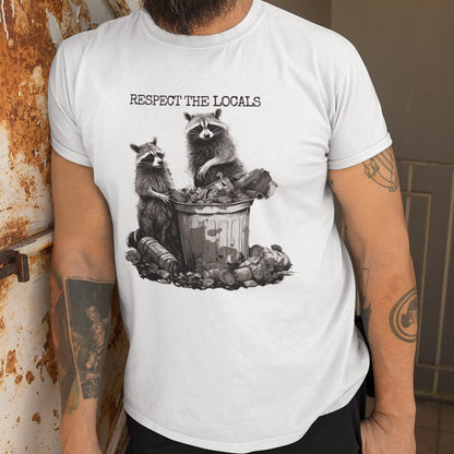 Respect The Locals Raccoon Shirt, Animal Lover