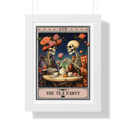 The Tea Party Tarot Framed Print, Tea Wall Art