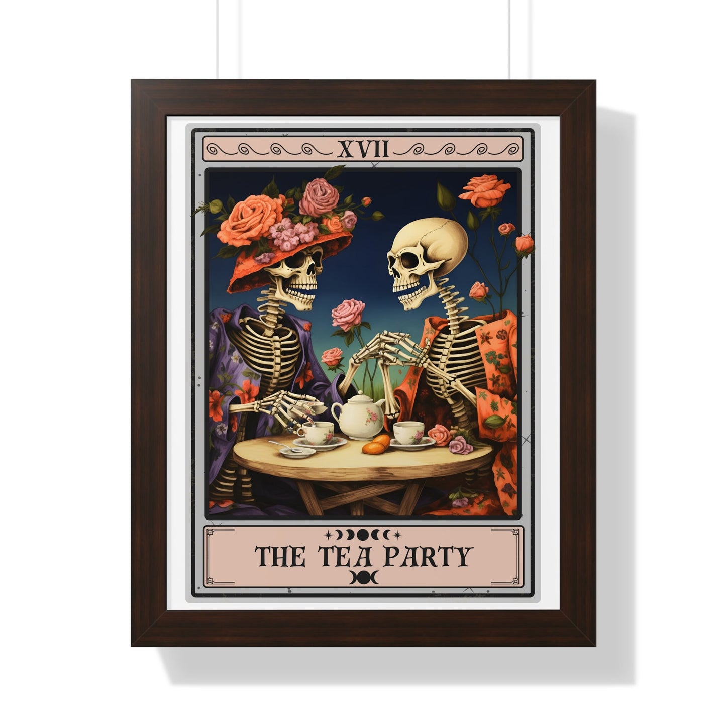 The Tea Party Tarot Framed Print, Tea Wall Art