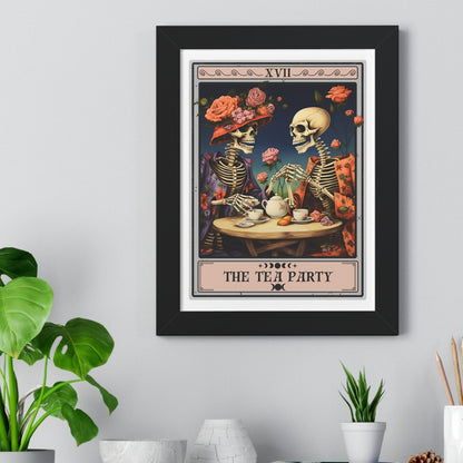 The Tea Party Tarot Framed Print, Tea Wall Art