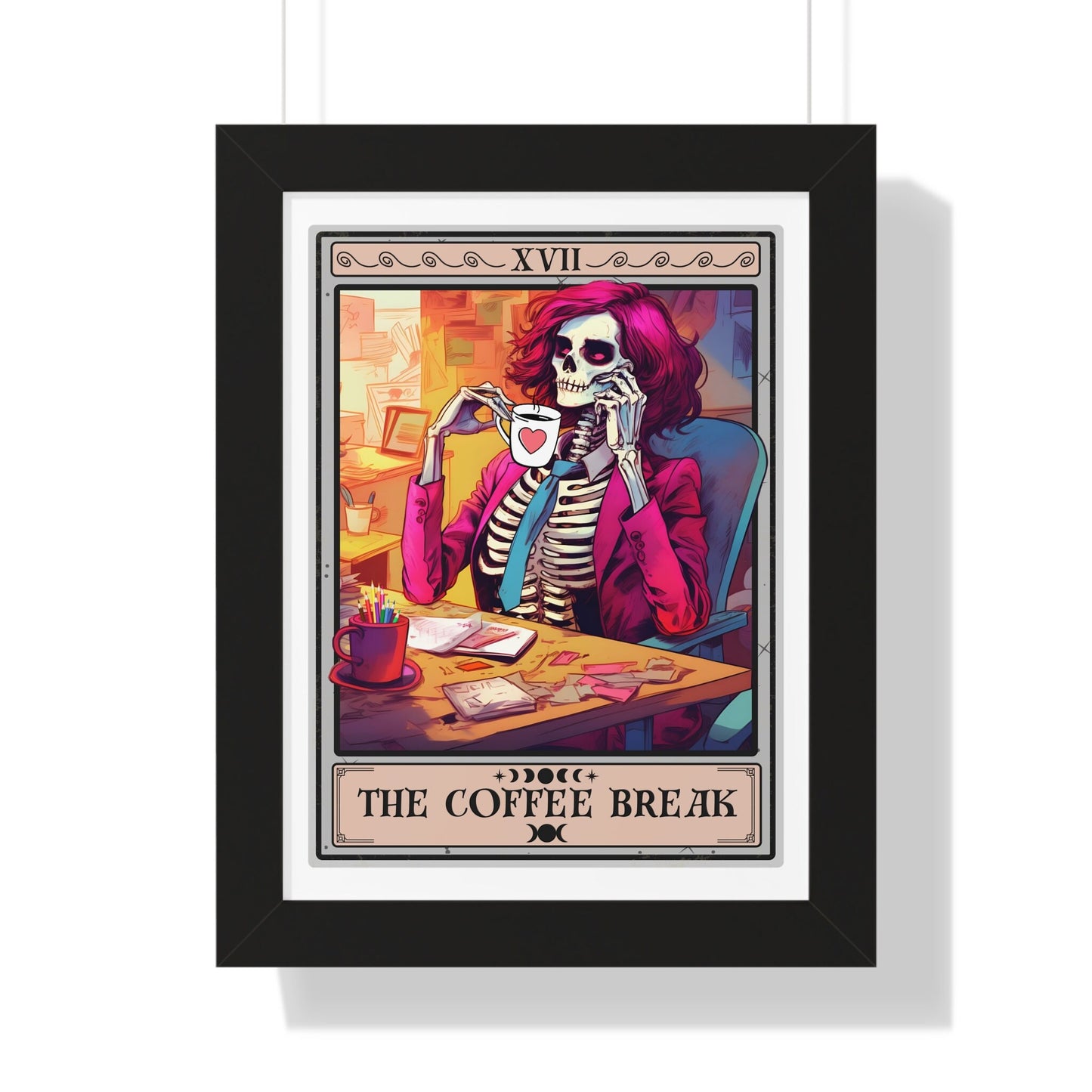 Coffee Break Tarot Framed Print