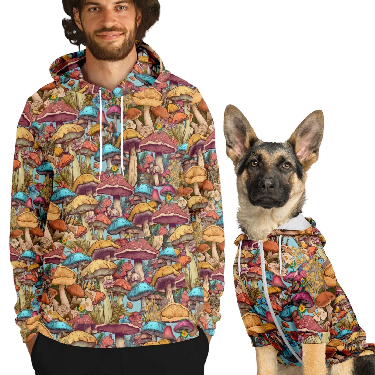 Dog Owner Matching Mushroom Hoodie