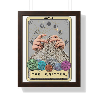 The Knitter Tarot Card Wall Art Knitting