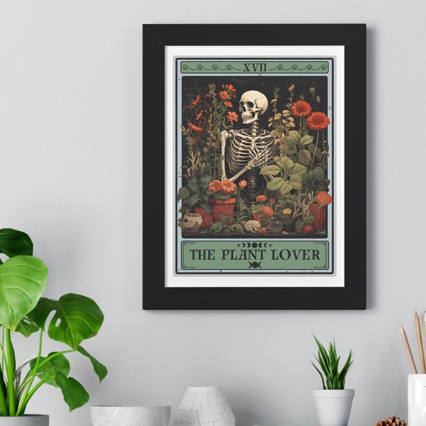 The Plant Lover Tarot Card Framed Print