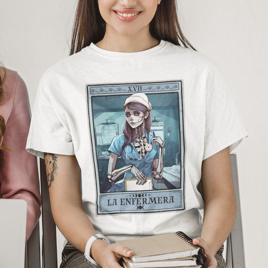 The Enfermera Tarot Shirt Latina Nurse
