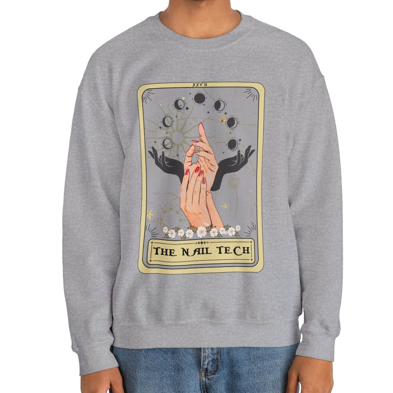 Nail Tech Tarot Card Sweatshirt - Nail Technician Gift