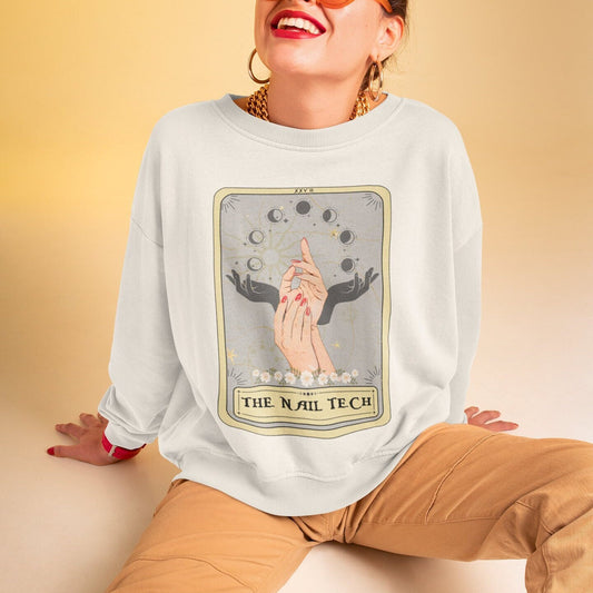 Nail Tech Tarot Card Sweatshirt - Nail Technician Gift