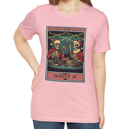 Skeleton Christmas Tarot Card Shirt