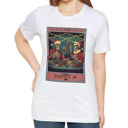 Skeleton Christmas Tarot Card Shirt